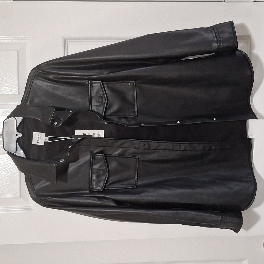 Faux Leather Shacket